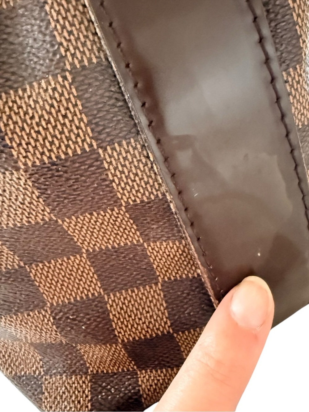 Louis Vuitton Chelsea Damier Ebene Shoulder Tote Bag Brown LV Zip Tote - Picture 7 of 16